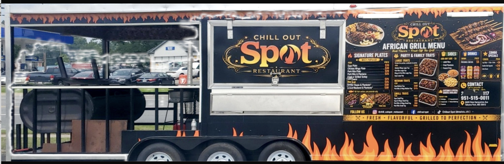 African Grill Menu — SPOT Restaurant food spread
