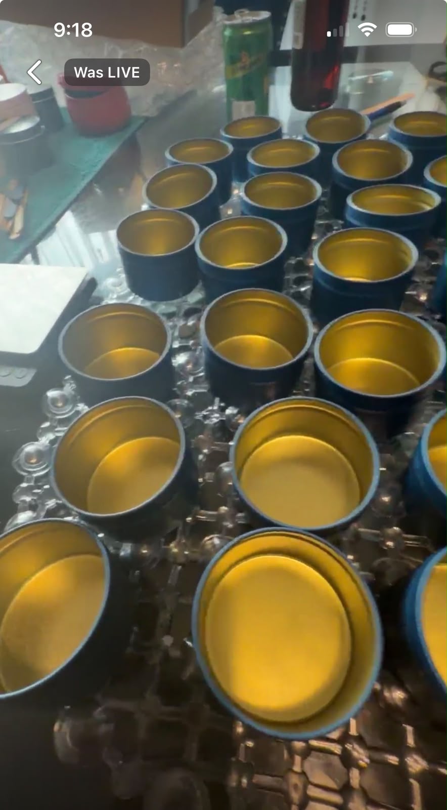 Amber candle display