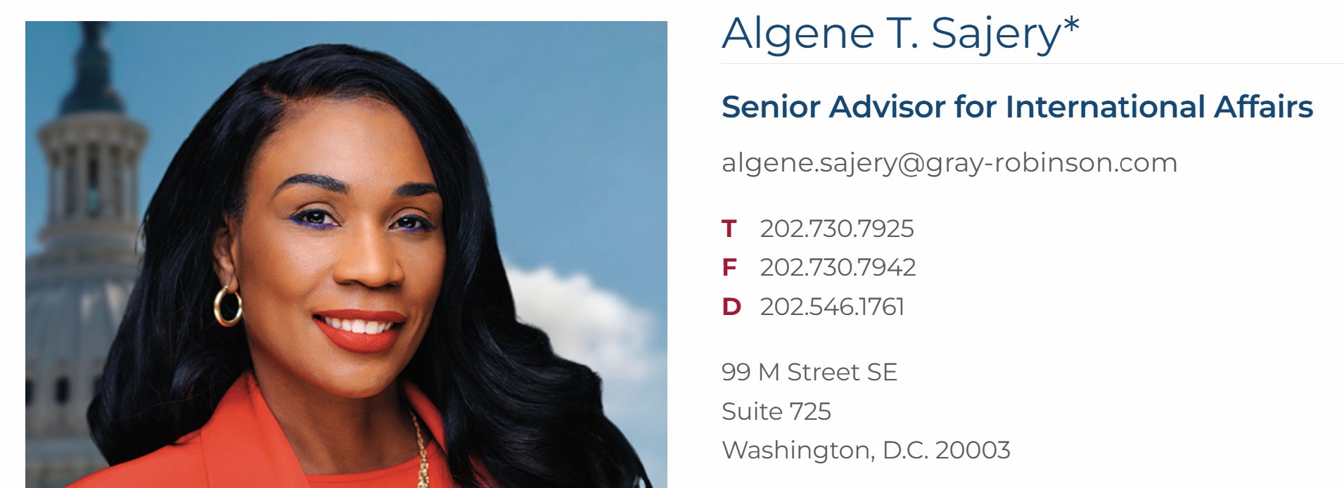 Algene T. Sajery professional contact card
